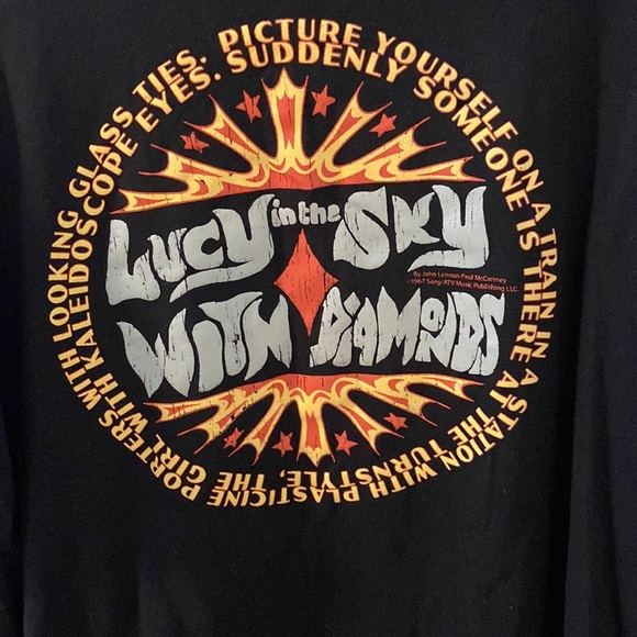 Lennon and McCartney: Lucy in the Sky w/ Diamonds shirt 💎🖤 - Picture 2 of 3
